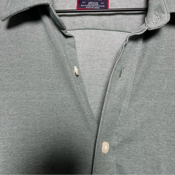 Untuckit Men Button Down Farnese Shirt Medium Green Cotton Cool Max Office‎ - Picture 3 of 9